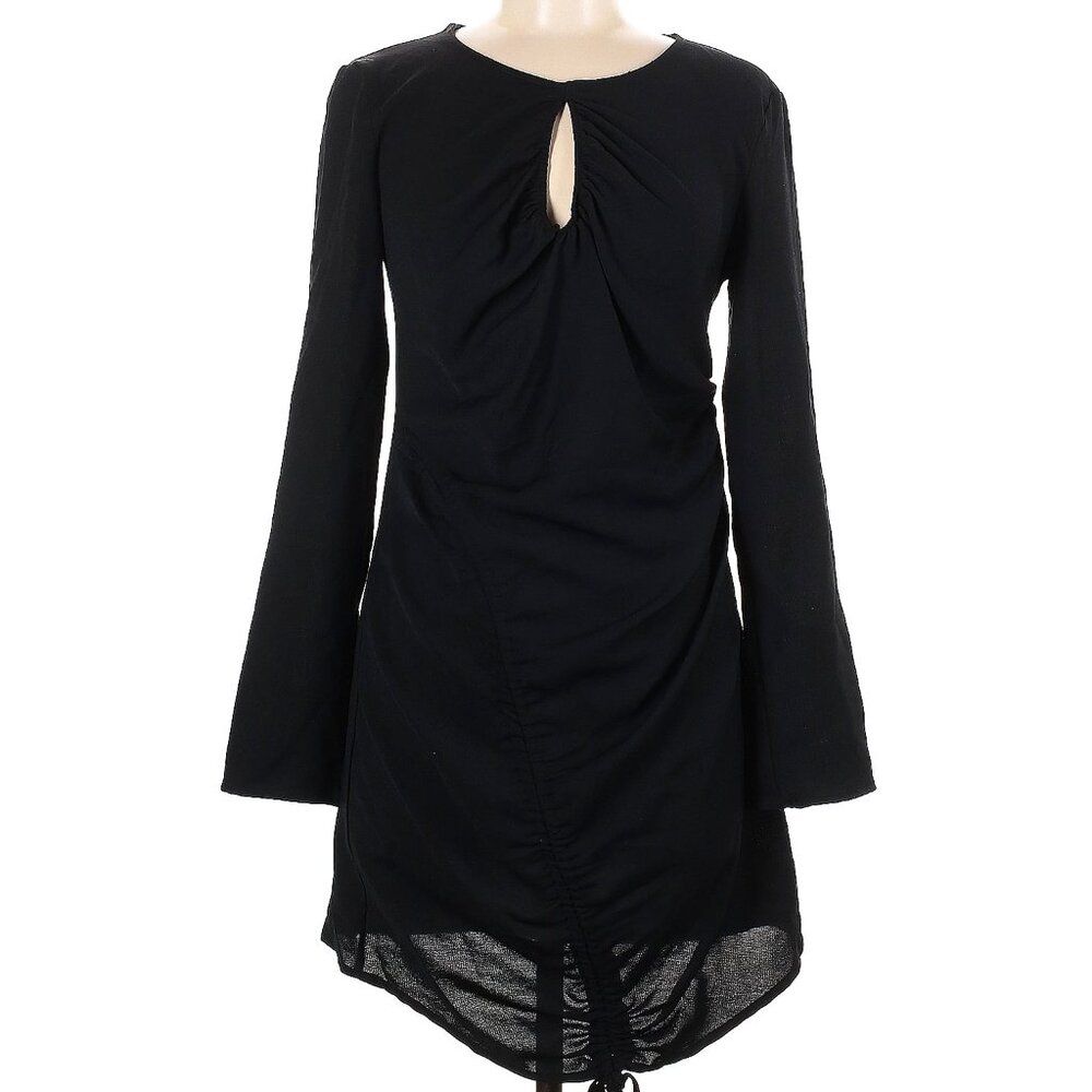 Zara Black Ruched Mini Dress